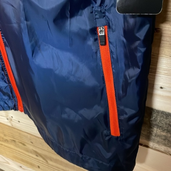 NFL Chicago Bears size small orange and blue windbreaker jacket with pockets - Picture 4 of 12
